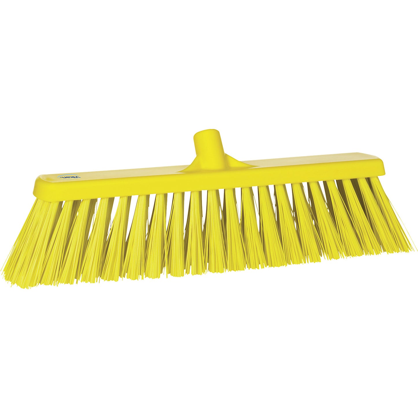 Broom, width 530 mm, extra hard, pack of 4, yellow.