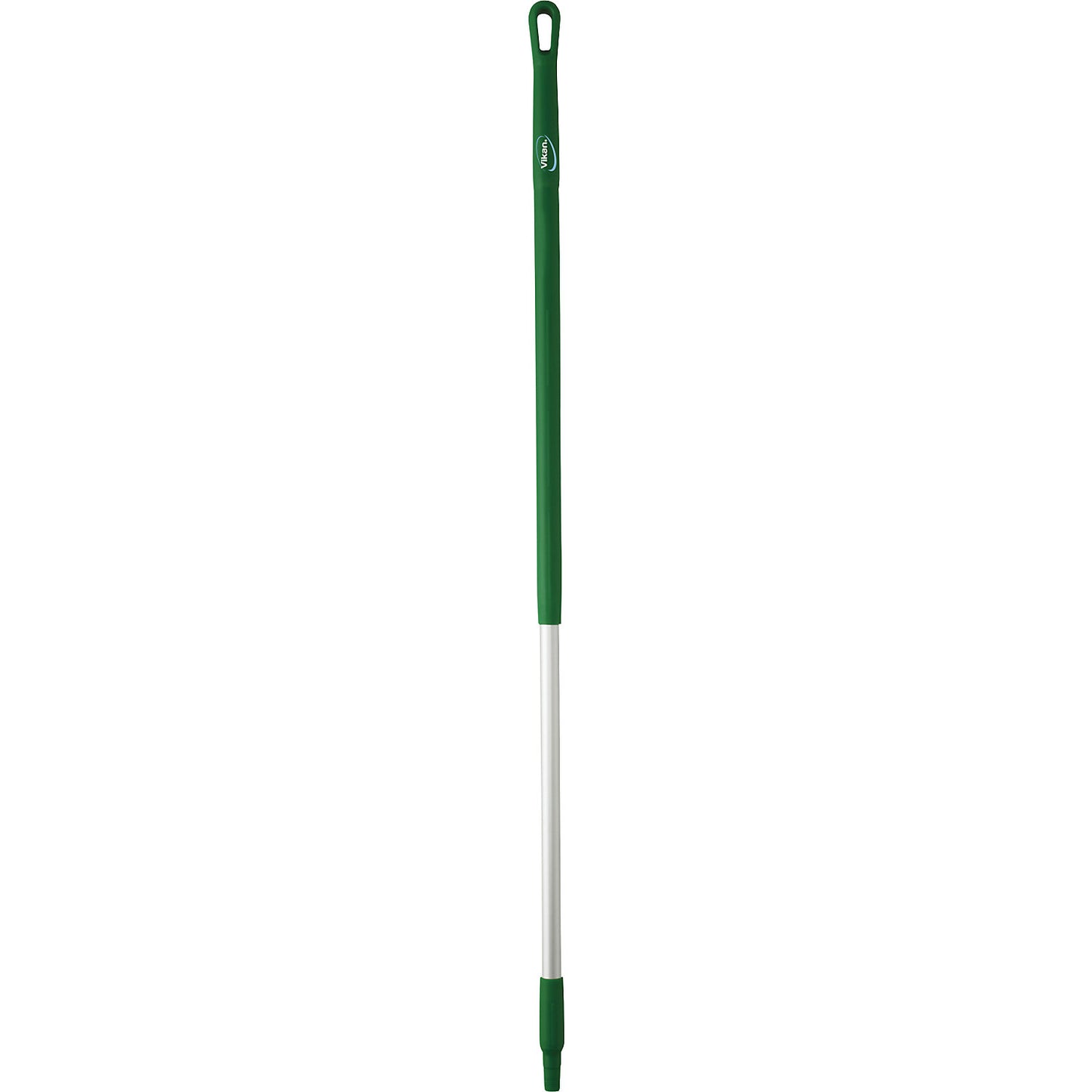 Aluminium handle, ergonomic, Ø 31 mm, length 1310 mm, pack of 10, green.