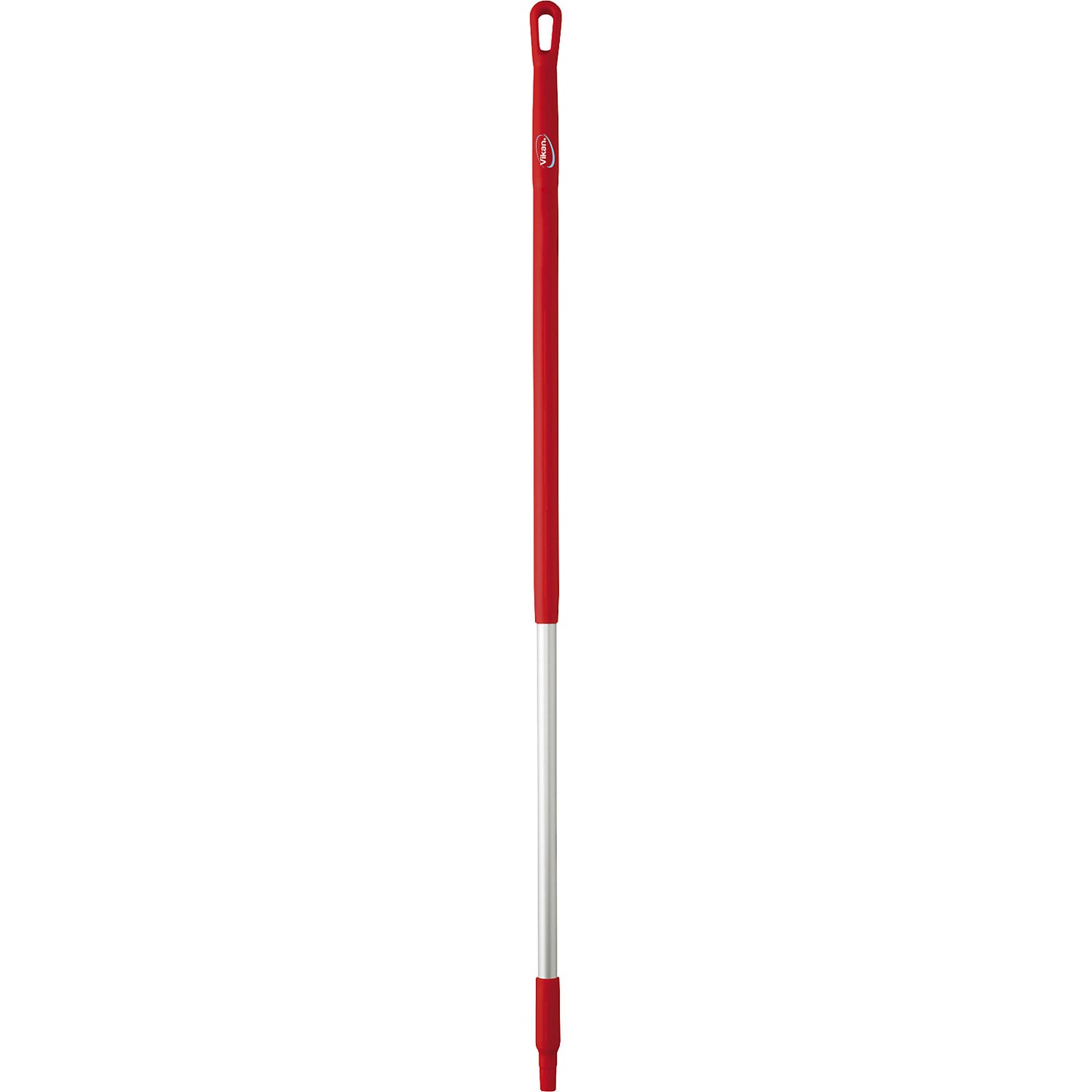 Aluminium handle, ergonomic, Ø 31 mm, length 1310 mm, pack of 10, red.