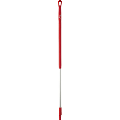 Aluminium handle, ergonomic, Ø 31 mm, length 1310 mm, pack of 10, red.