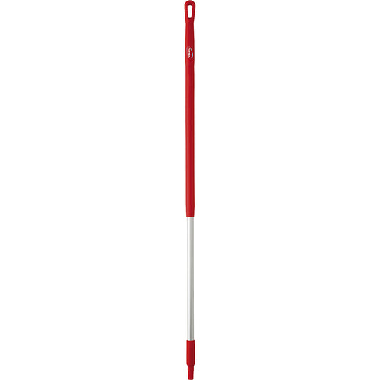 Aluminium handle, ergonomic, Ø 31 mm, length 1310 mm, pack of 10, red.