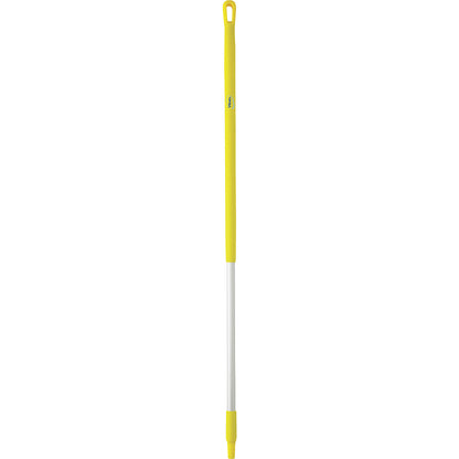 Aluminium handle, ergonomic, Ø 31 mm, length 1310 mm, pack of 10, yellow.
