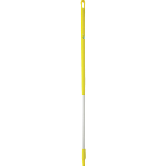 Aluminium handle, ergonomic, Ø 31 mm, length 1310 mm, pack of 10, yellow.