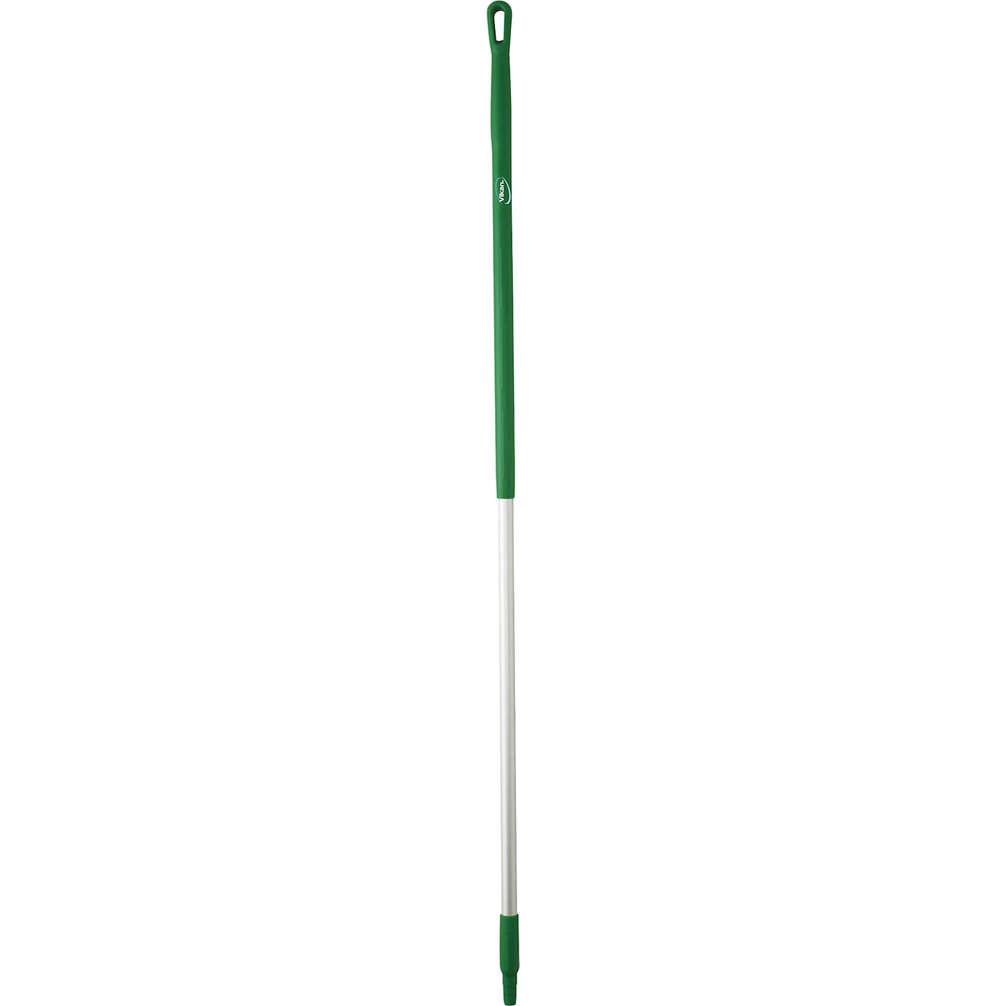 Aluminium handle, ergonomic, Ø 31 mm, length 1510 mm, pack of 10, green.