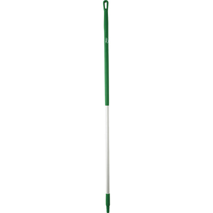 Aluminium handle, ergonomic, Ø 31 mm, length 1510 mm, pack of 10, green.