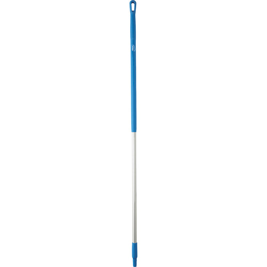 Aluminium handle, ergonomic, Ø 31 mm, length 1510 mm, pack of 10, blue.