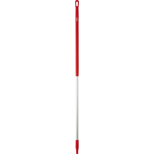 Aluminium handle, ergonomic, Ø 31 mm, length 1510 mm, pack of 10, red.