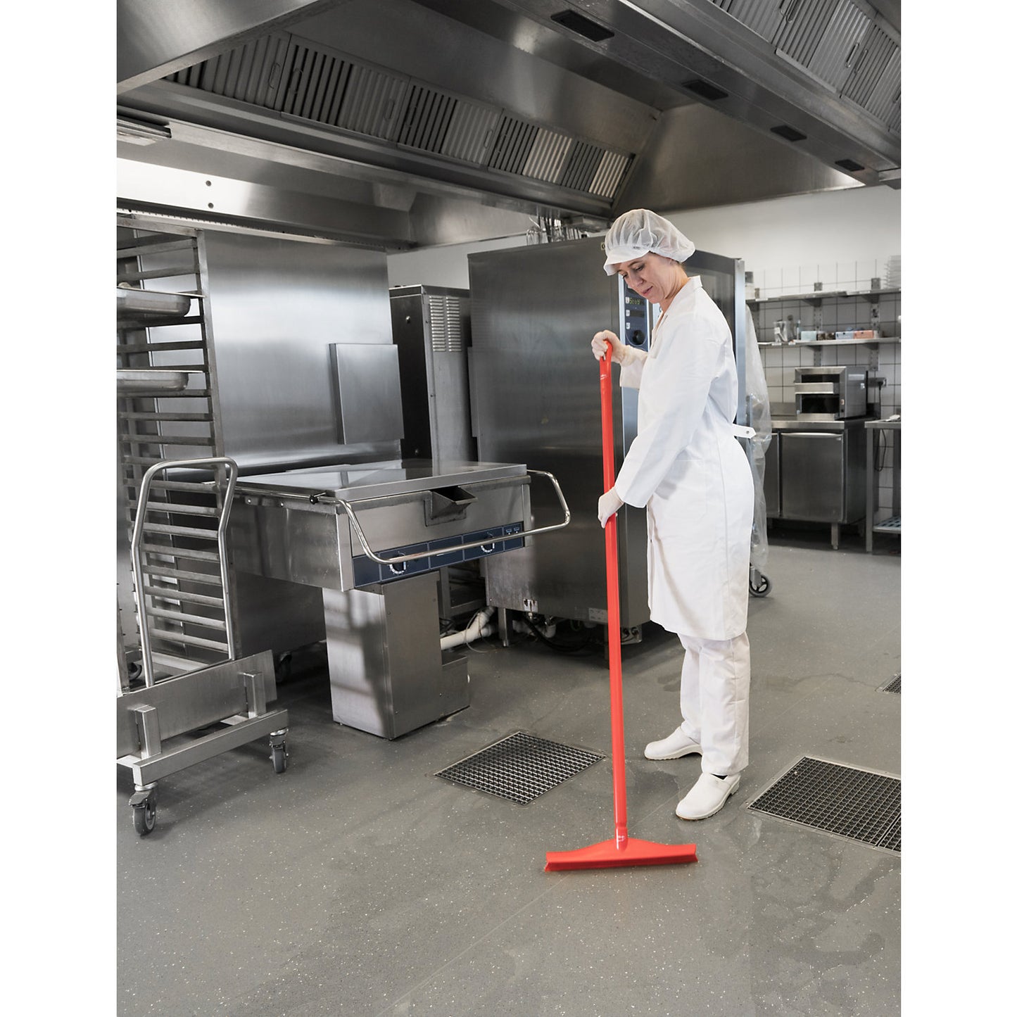 Handle, hygienic, Ø 34 mm, length 1500 mm, pack of 10, yellow.
