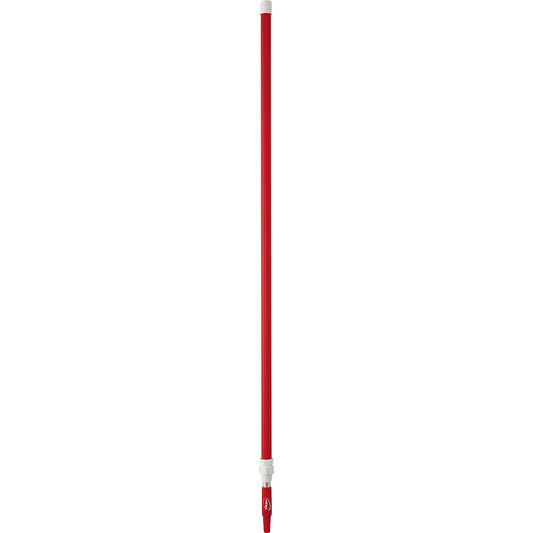 Telescopic handle, ergonomic, Ø 32 mm, length 1575 mm - 2780 mm, pack of 5, red.