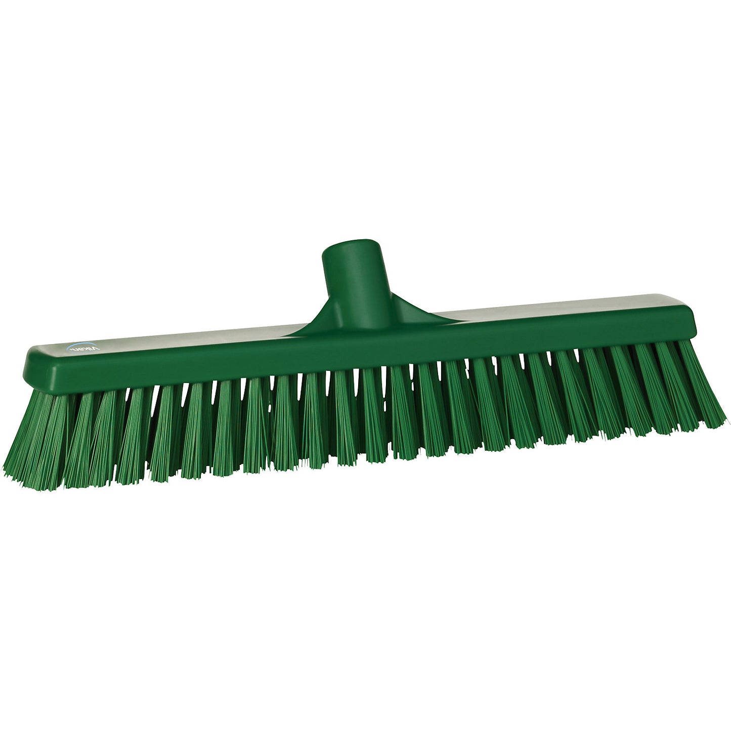 Broom, width 410 mm, soft/hard, pack of 10, green.
