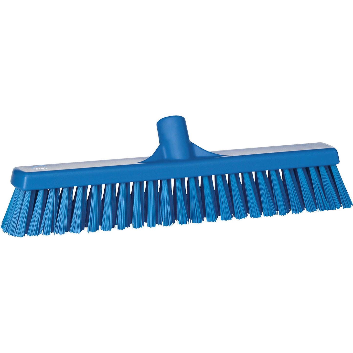 Broom, width 410 mm, soft/hard, pack of 10, blue.