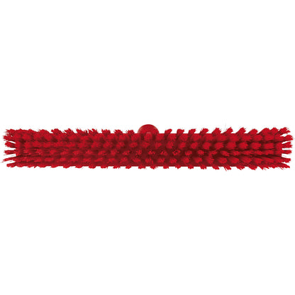 Broom, width 410 mm, soft/hard, pack of 10, red.