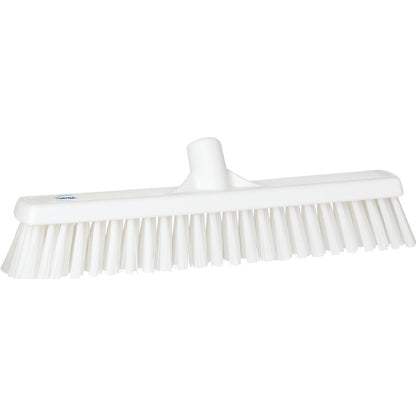 Broom, width 410 mm, soft/hard, pack of 10, white.