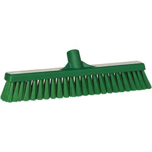 Broom, width 410 mm, soft, pack of 10, green.