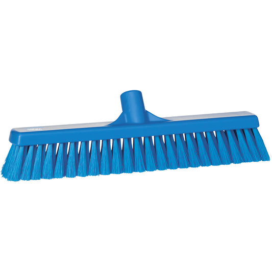 Broom, width 410 mm, soft, pack of 10, blue.