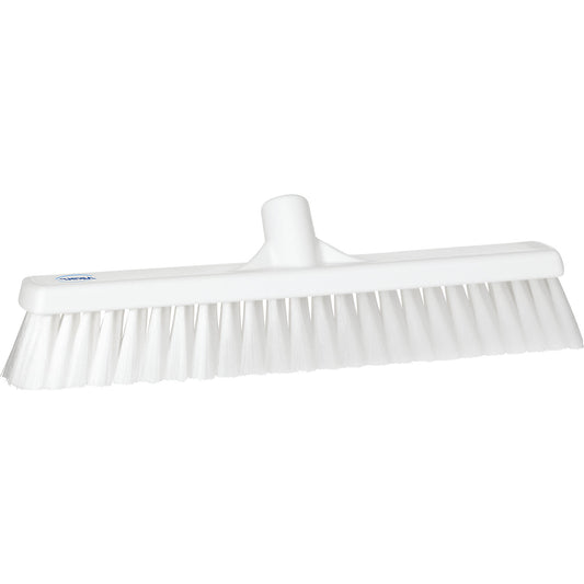 Broom, width 410 mm, soft, pack of 10, white.