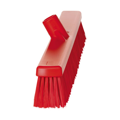 Broom, width 610 mm, soft/hard, pack of 10, red.