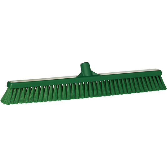Broom, width 610 mm, soft, pack of 10, green.