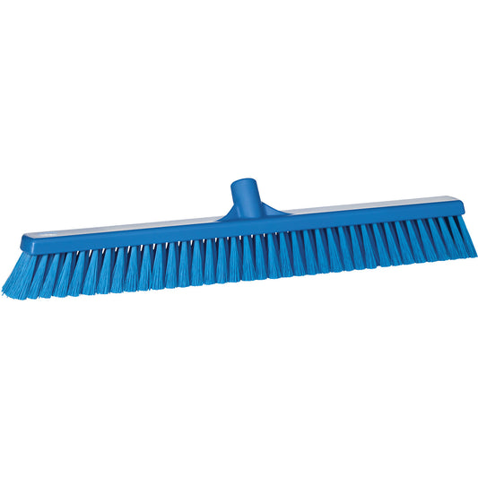 Broom, width 610 mm, soft, pack of 10, blue.