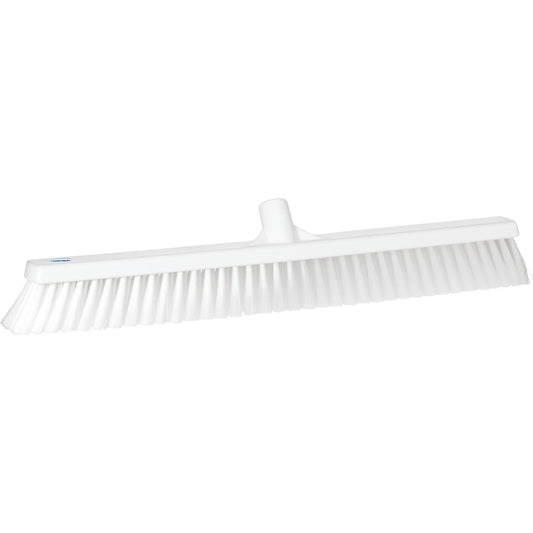 Broom, width 610 mm, soft, pack of 10, white.