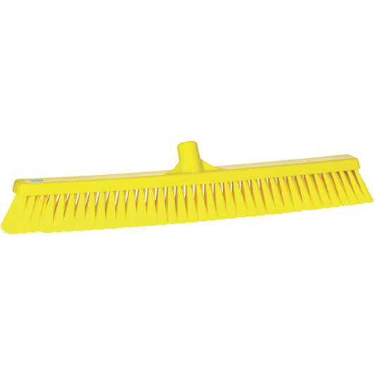 Broom, width 610 mm, soft, pack of 10, yellow.