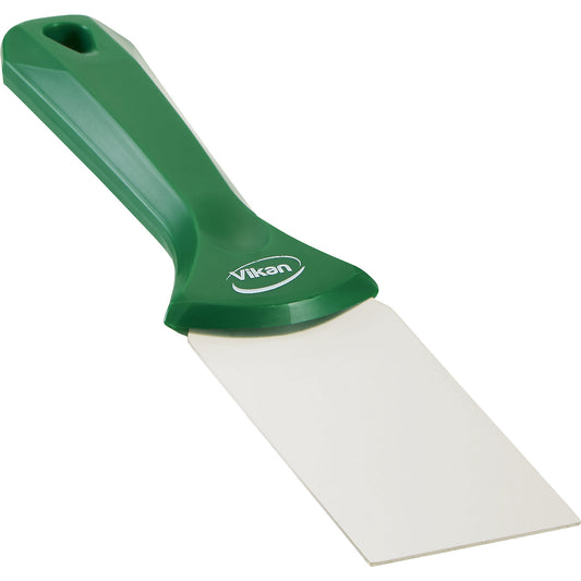 Hand scraper with stainless steel blade, width 50 mm, pack of 10, green.
