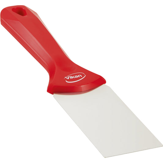 Hand scraper with stainless steel blade, width 50 mm, pack of 10, red.