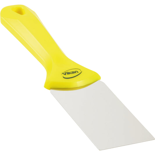 Hand scraper with stainless steel blade, width 50 mm, pack of 10, yellow.