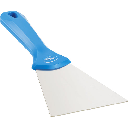 Hand scraper with stainless steel blade, width 100 mm, pack of 10, blue.
