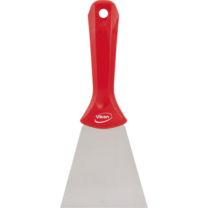 Hand scraper with stainless steel blade, width 100 mm, pack of 10, red.