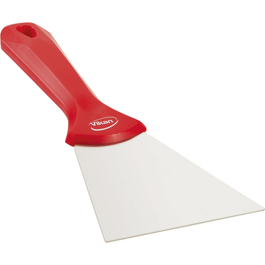 Hand scraper with stainless steel blade, width 100 mm, pack of 10, red.