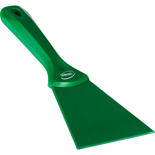 Hand scraper with nylon blade, width 100 mm, pack of 10, green.