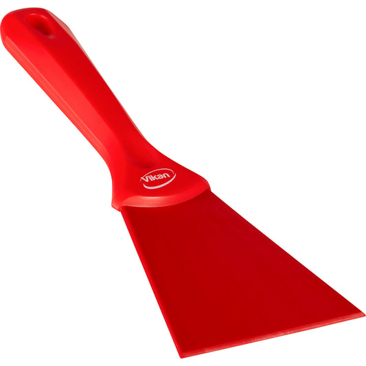 Hand scraper with nylon blade, width 100 mm, pack of 10, red.