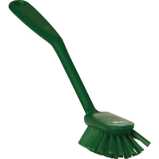Scrubbing brush with scraper edge, medium, pack of 20, green.