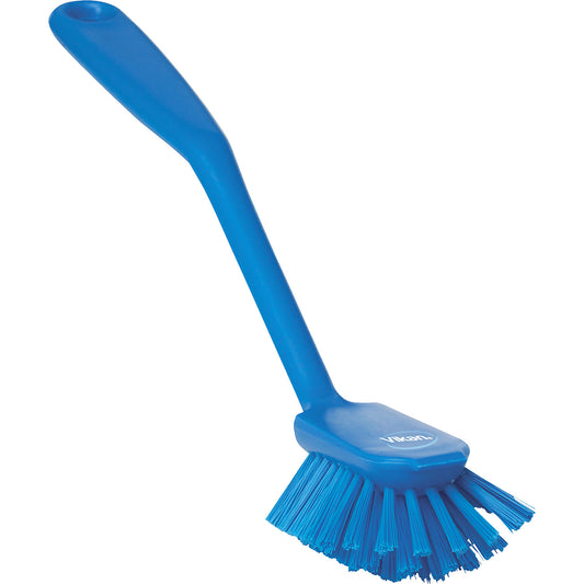 Scrubbing brush with scraper edge, medium, pack of 20, blue.