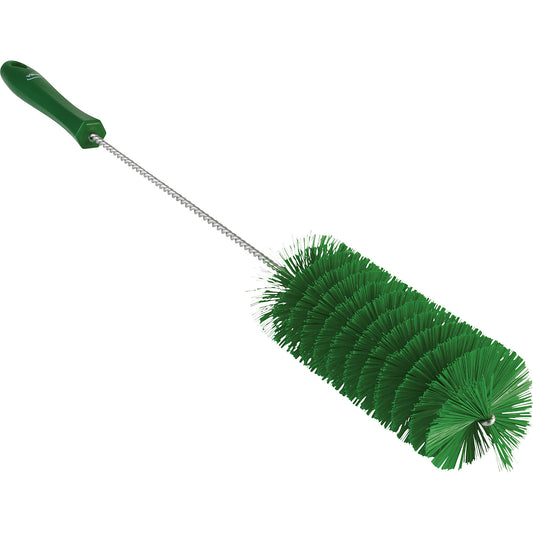 Pipe brush with handle, medium, Ø 60 mm, pack of 15, green.