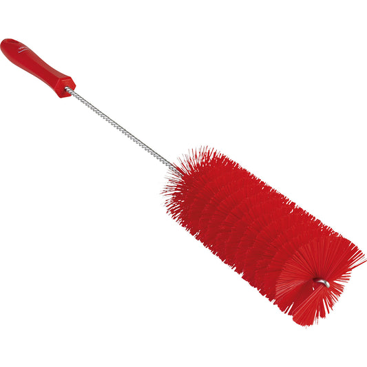Pipe brush with handle, medium, Ø 60 mm, pack of 15, red.