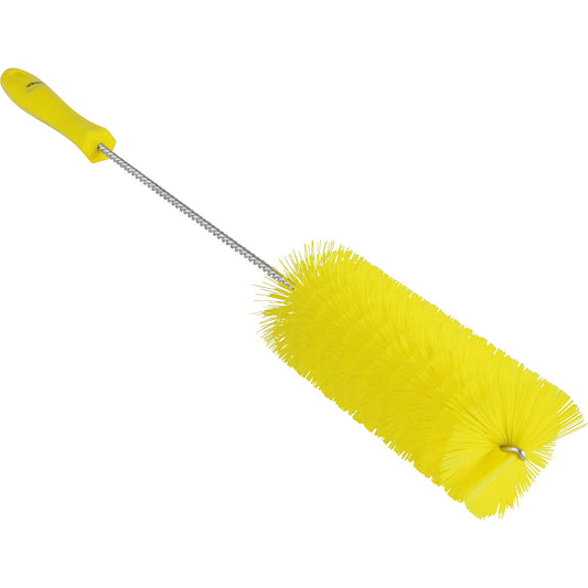 Pipe brush with handle, medium, Ø 60 mm, pack of 15, yellow.
