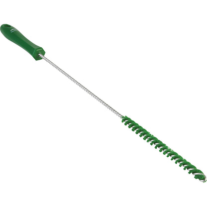 Pipe brush with handle, hard, Ø 10 mm, pack of 15, green.