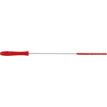 Pipe brush with handle, hard, Ø 10 mm, pack of 15, red.