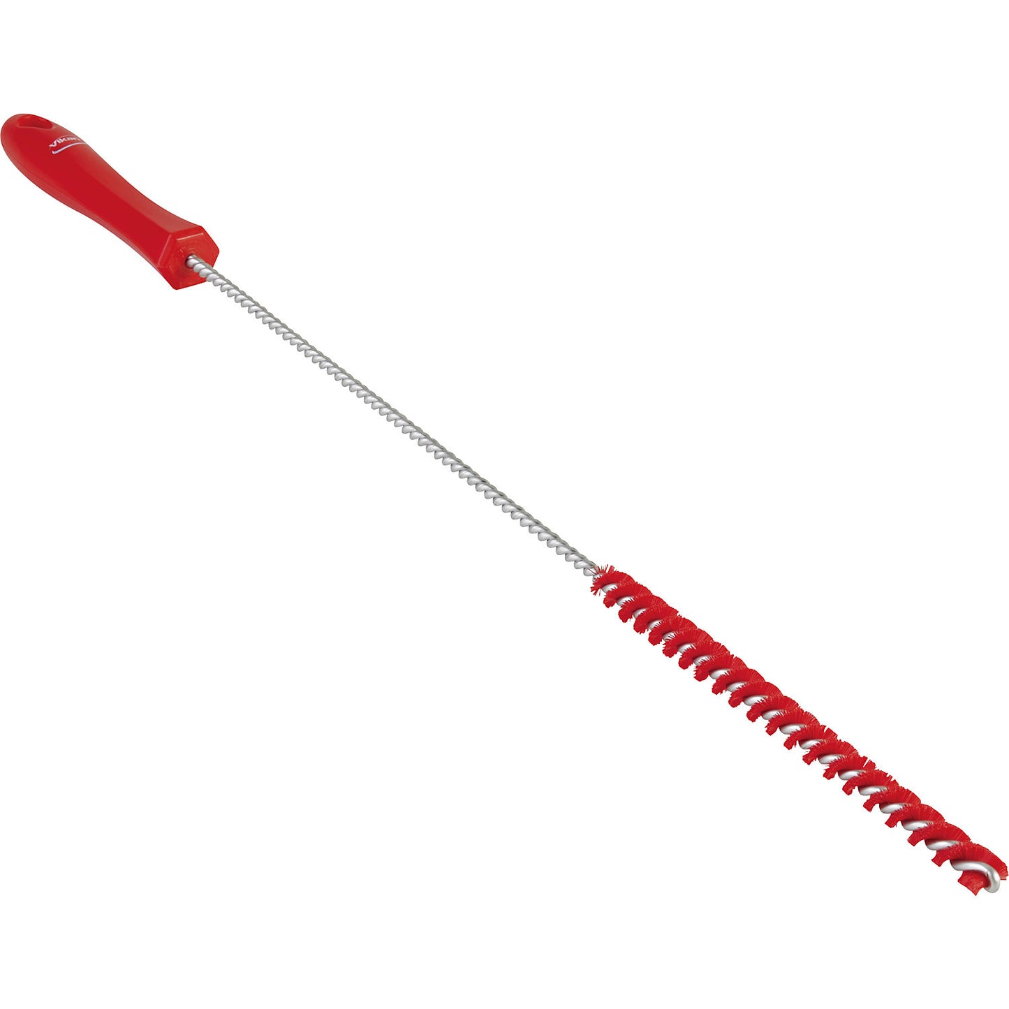Pipe brush with handle, hard, Ø 10 mm, pack of 15, red.