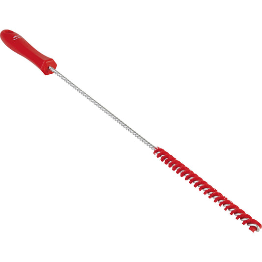 Pipe brush with handle, hard, Ø 10 mm, pack of 15, red.