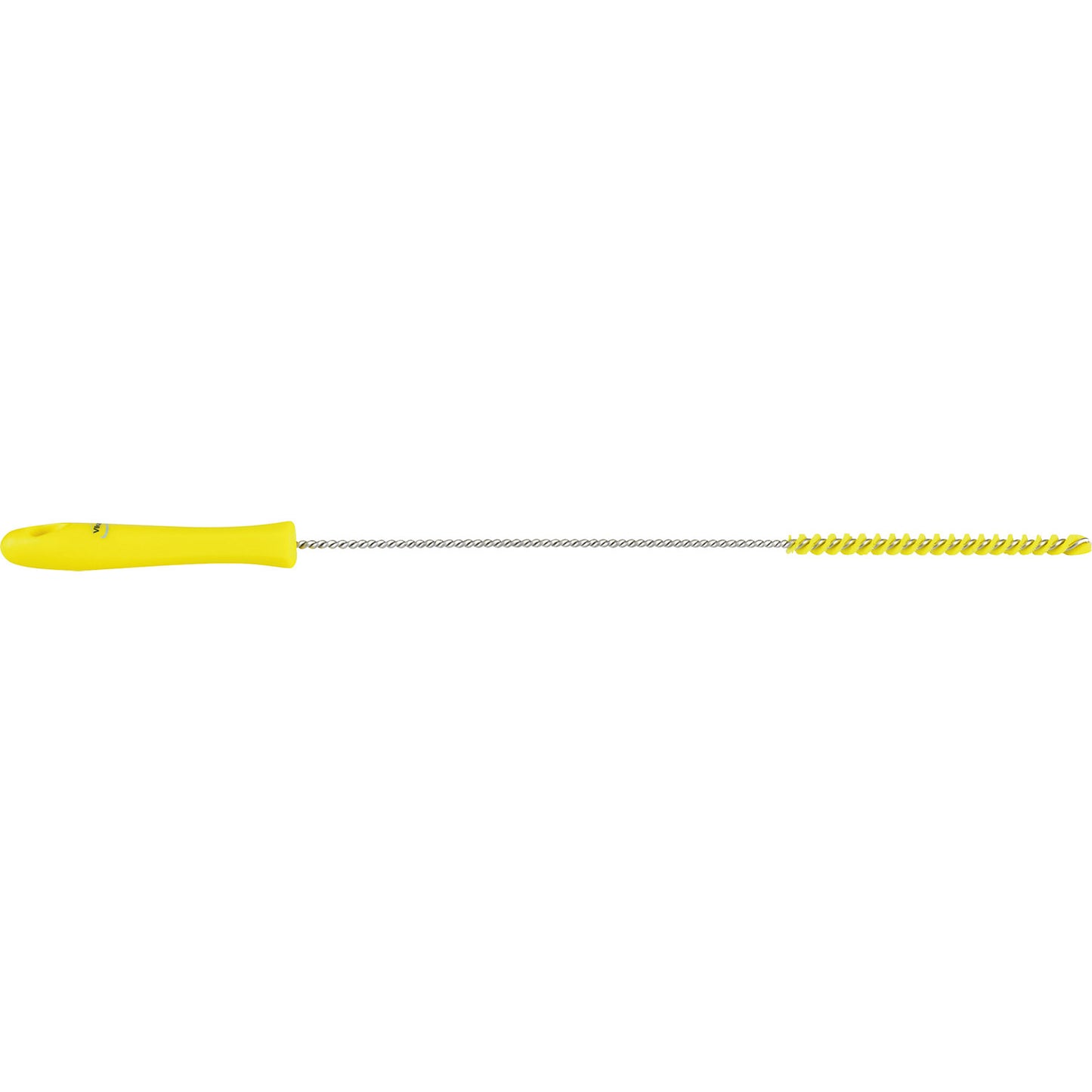 Pipe brush with handle, hard, Ø 10 mm, pack of 15, yellow.