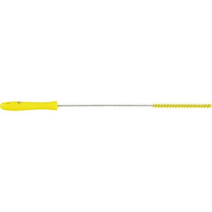 Pipe brush with handle, hard, Ø 10 mm, pack of 15, yellow.