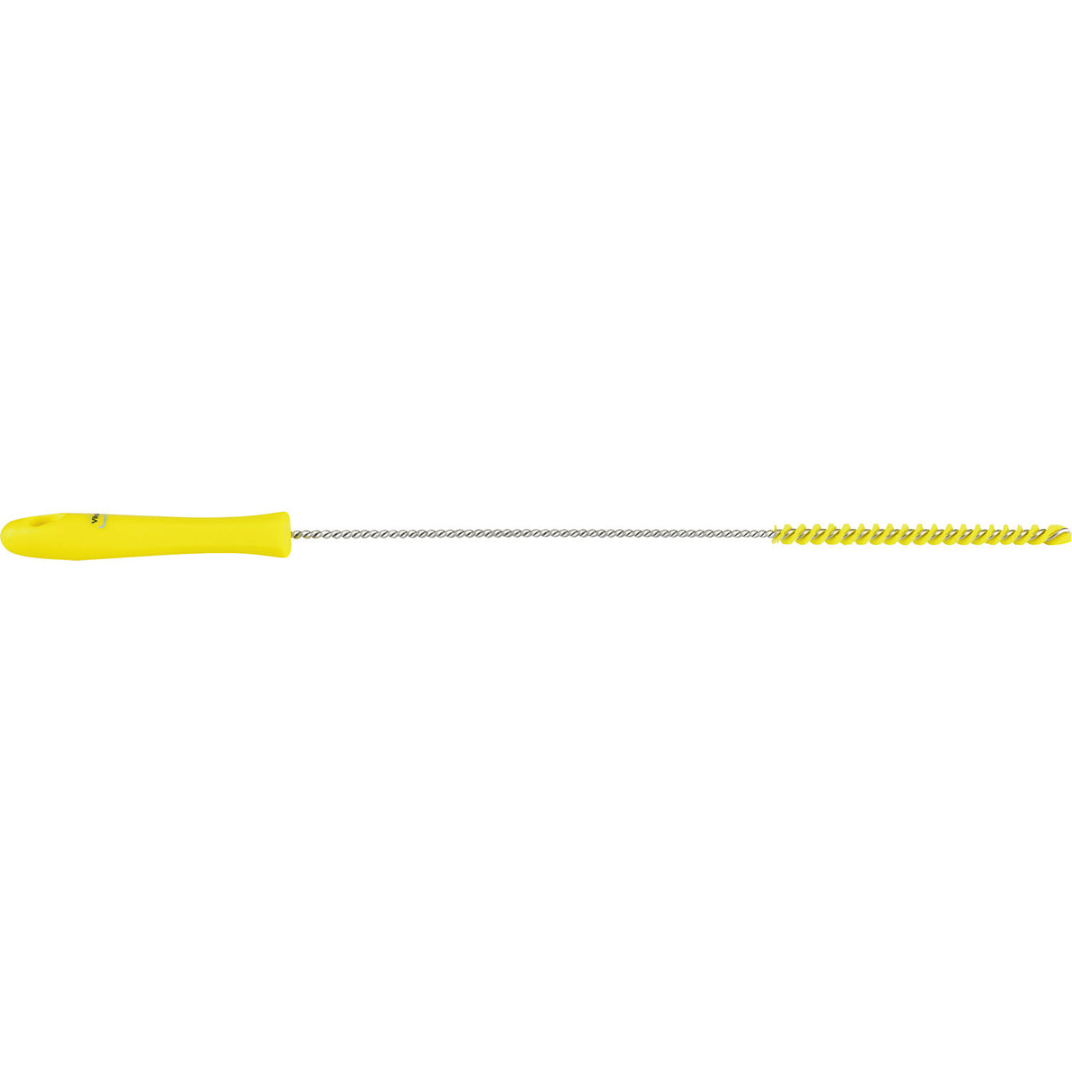 Pipe brush with handle, hard, Ø 10 mm, pack of 15, yellow.