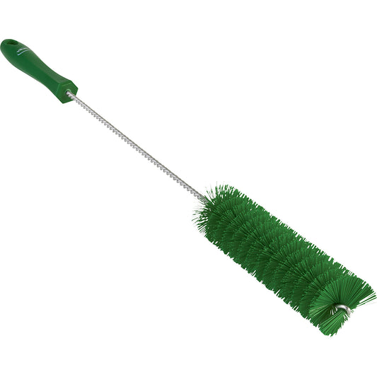 Pipe brush with handle, hard, Ø 40 mm, pack of 15, green.