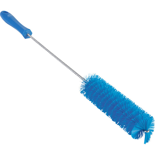 Pipe brush with handle, hard, Ø 40 mm, pack of 15, blue.