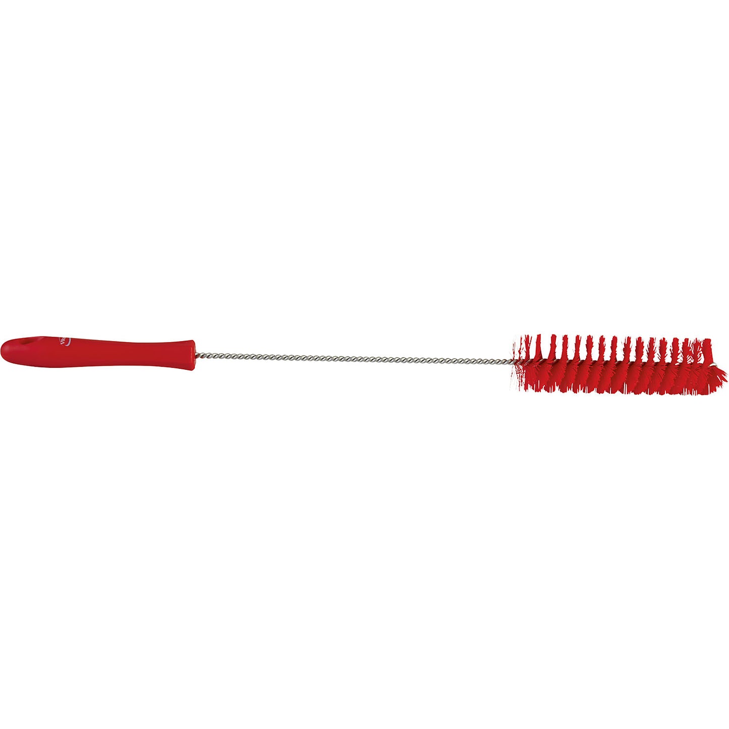 Pipe brush with handle, hard, Ø 40 mm, pack of 15, red.