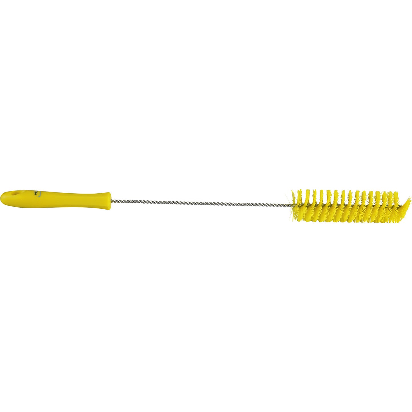 Pipe brush with handle, hard, Ø 40 mm, pack of 15, yellow.