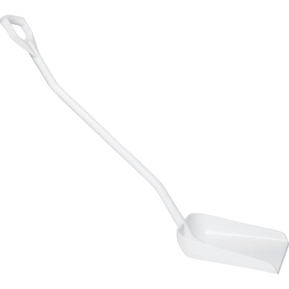 Shovel, ergonomic and suitable for foodstuffs, overall length 1310 mm, white.
